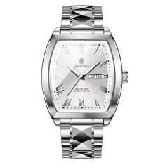 BinBond Ceas barbatesc Casual Quartz Fashion Analog Elegant Argintiu
