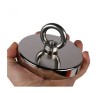 Magnet Neodim Oală D120 480kg, C&acirc;rlig Rotativ M12, Magnet Fishing, Puternic N35