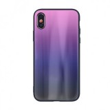 HUSA SILICON GLASS AURORA APPLE IPHONE XR ROZ / NEGRU