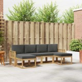 vidaXL Set de canapele de exterior 6 pcs Alb și antracit Poliester 3388011