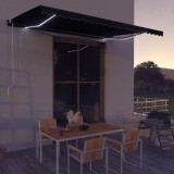 Cumpara ieftin Copertină retractabilă manual cu LED, antracit, 600 x 300 cm