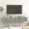 VidaXL Dulap TV suspendat gri sonoma 3 buc. 60x30x30 cm lemn prelucrat
