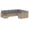 Patio Sofa Set 9,0-Locuri Bej combinat