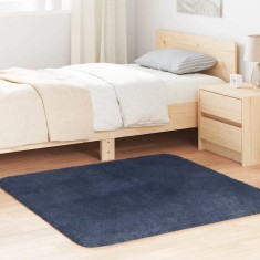 vidaXL Covor shaggy cu pom &icirc;nalt, NAVARRA, bleumarin, 120x120 cm 4102867