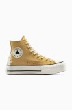 Converse tenisi Chuck Taylor All Star Lift culoarea bej, A12551C