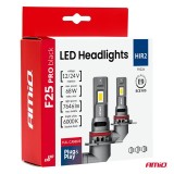 Set 2 becuri auto F25 PRO NEGRE COMPLET CANBUS HIR2 68W 12V 24V AMIO-04724
