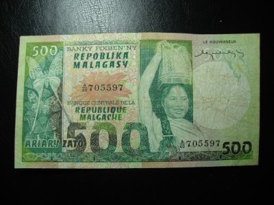 MADAGASCAR 500 FRANCS foto
