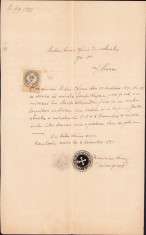 A161 Act 1891 stampila parohia greco-catolica Comlosu Mare preot Luca Laurian foto