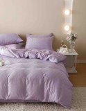 Cumpara ieftin Lenjerie pat dublu,jacquard finetat,6 piese,lila-A440, Jojo Home