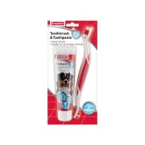 KIT DENTAR PASTA+PERIUTA PENTRU CAINI DE TALIE MARE SI PISICI BEAPHAR 100G
