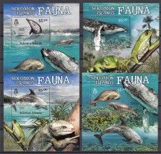 Solomon Islands - FAUNA din INSULELE SOLOMON - 4 Colite - MNH