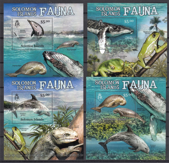 Solomon Islands - FAUNA din INSULELE SOLOMON - 4 Colite - MNH