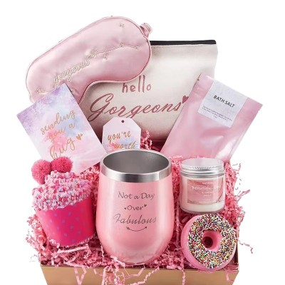 Set cadou, pentru femei, Holiday Luxury Spa, 8 piese, practic, elegant, roz foto