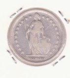 Elveția 1 franc 1914 , argint