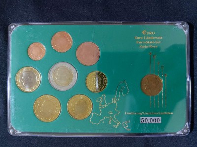 Euro set - Belgia 1999 - 2004 + 50 de centi 1998 , 9 monede foto