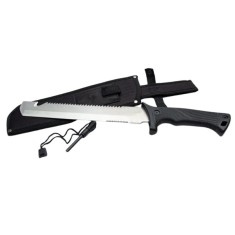 Maceta fierastrau de vanatoare, otel inoxidabil, 40 cm, negru