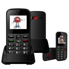 Telefon Mobil Seniori NeoHGS, Apel SOS, Dual SIM, 2G Full Band, Anunturi Vocale, Autonomie Extinsa, Ecran 1.77&quot;, Butoane Mari si Fonturi Vizibile, Sun