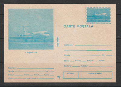 Romania 1994 , Carte Postala Necirculata , Aviatie - Tarom - Iliusin IL 62 foto