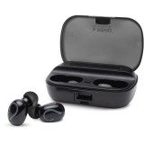 Casti Audio In-Ear, Savio TWS-06, True Wireless, Bluetooth 5.0, Power Bank 1200 mAh, Black