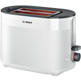 Prajitor de paine MyMoment TAT2M121, 2 felii, 950W, alb-negru