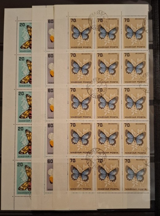 Ungaria 1966 stampilat - Fluturi - 2201/09A - X15