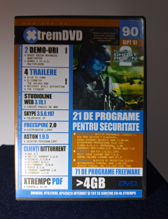 DVD Revista XtremPC, demo, programe, XtremDVD nr. 90 Septembrie 2007