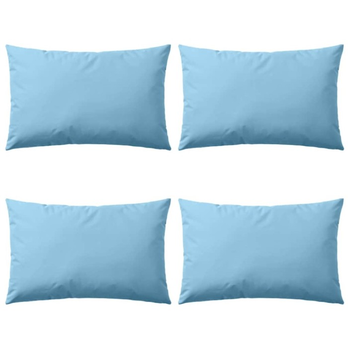 vidaXL Perne de exterior, 4 buc., albastru deschis, 60 x 40 cm 132301