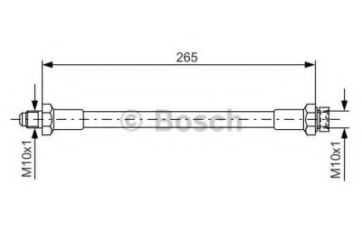 Conducta / cablu frana FIAT DUCATO platou / sasiu (290) (1989 - 1994) BOSCH 1 987 476 244 foto