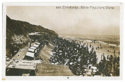 2914 - Constanta, EFORIE, Plaja Diana - old postcard, real Photo - unused foto