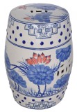 Scaun ceramica asiatica cu lotusi PIN020, Decorative