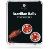 Cumpara ieftin Secret play Brazilian 2 Balls Set ulei pentru corp Strawberry 8 g