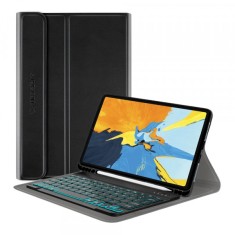 Husa cu Tastatura pentru Apple iPad Pro 11 (2022) / Pro 11 (2021) / Pro 11 (2020) / Pro 11 (2018), Techsuit, CozyTab, Neagra