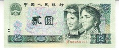 B11 20 - Bancnota foarte veche - China - 2 yuan - 1990