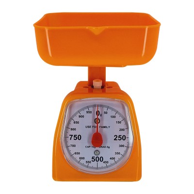 Cantar mecanic de bucatarie, portocaliu, 1 Kg foto