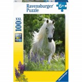 Puzzle Cal Alb, 100 Piese, Ravensburger