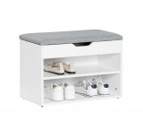 Dulap Pantofar Banca Scaun Căptușit Hol, Depozitare &Icirc;ncălțăminte Multifuncțional, Modern, MDF, ModernHome, 47x30x60cm