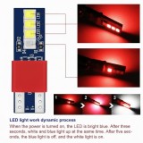 Cumpara ieftin Set de 2 Becuri led T10 W5W Dual color ( rosu si alb ) 12V