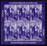 Cumpara ieftin ✅ RO 2014 ,LP 2024b , &quot;150 ani Univ Nat. de Arte &quot; , minicoala de 6 marci ,MNH