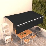 vidaXL Copertină retractabilă automat cu stor, antracit, 6x3 m 3069369