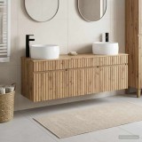 Cumpara ieftin Set dulap baie 3 buc. Stejar Artizanal 157 x 44,5 x 80 cm
