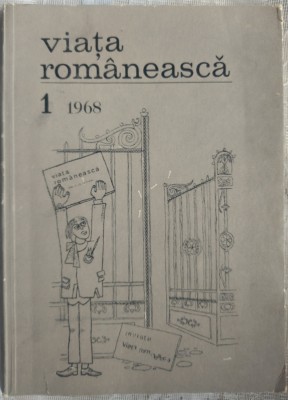 VIATA ROMANEASCA NR 1/1968: Eugen Ionescu/Lucian Blaga/Tudor Vianu/Leonid Dimov+ foto