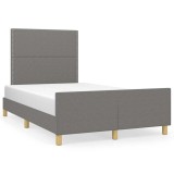 Cumpara ieftin Cadru de pat fara saltea, gri inchis, 120x200 cm, textil