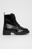 Aldo Botine femei, culoarea negru, cu toc plat