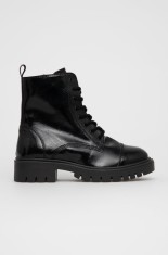 Aldo Botine femei, culoarea negru, cu toc plat