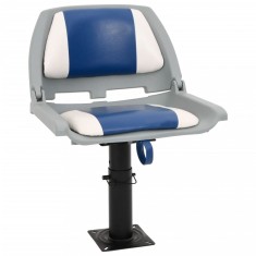 vidaXL Set scaun pliabil pentru barcă, albastru și alb, 48x51x41 cm