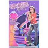 Set microfon cu suport Toy Mania Shop, cu difuzor, multicolor, 46x26x7 cm