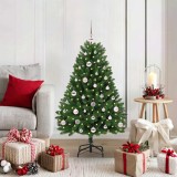 vidaXL Brad de Crăciun artificial Verde 120 cm PVC și Metal 3395669