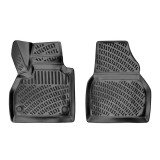 Covorase Auto Tip Tavita Cauciuc Renault Kangoo 2007-2021 Fata+Spate ALM Negre Premium TPE, Fixare Clipsuri/Scai