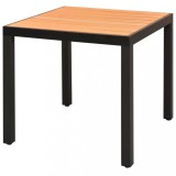 Gossi masa de gradina, maro, 80 x 80 x 74 cm, aluminiu si wpc