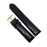 Cumpara ieftin Curea de ceas neagra din piele veritabila de Crocodil - 1BE14D04P/5M
